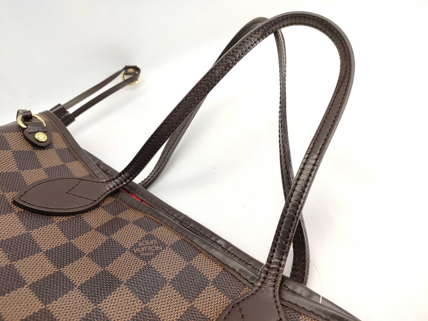 LOUIS VUITTON Damier M40155 Monogram Neverfull PM Tote Bag Handbag