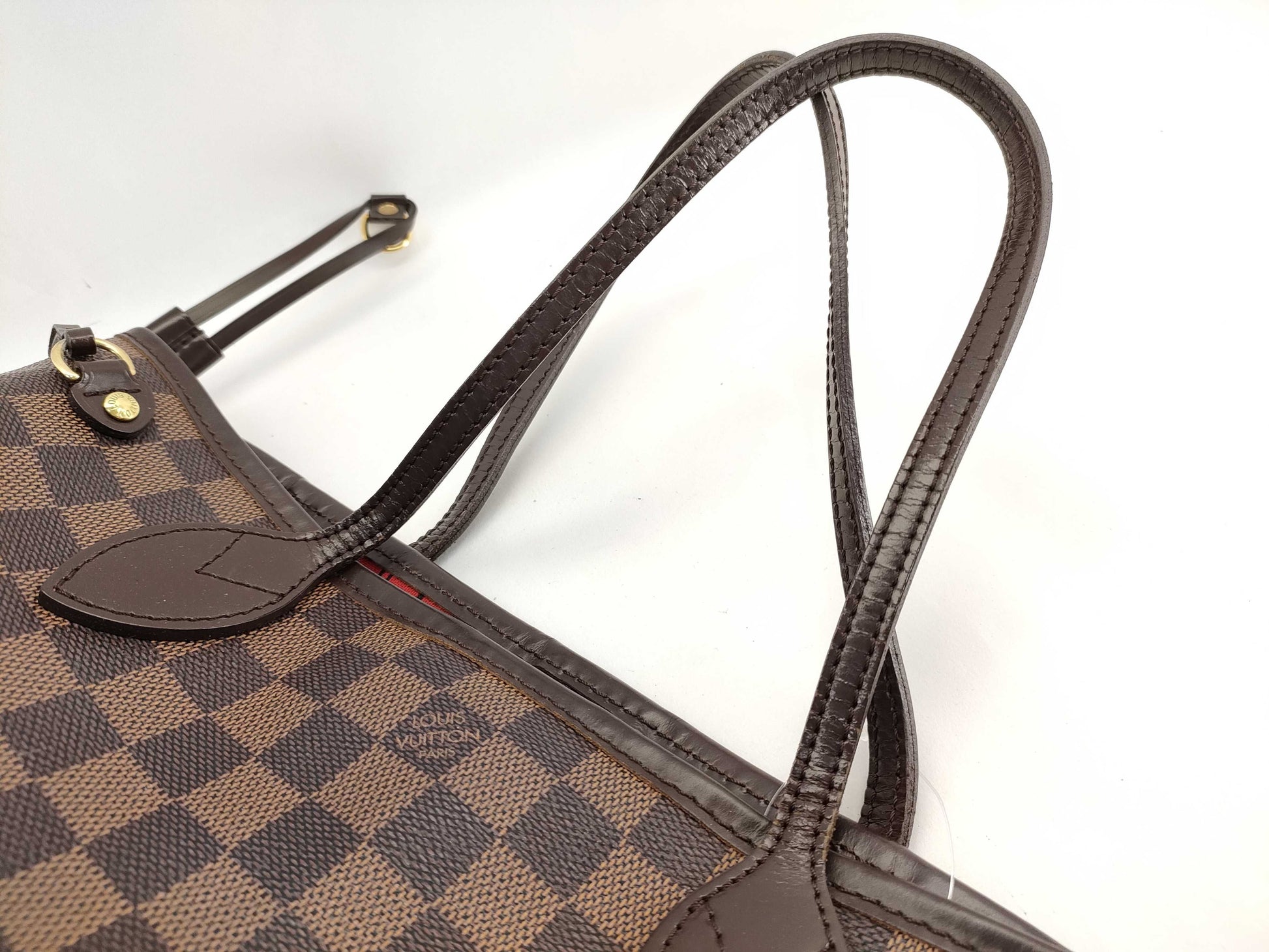 LOUIS VUITTON Damier M40155 Monogram Neverfull PM Tote Bag Handbag