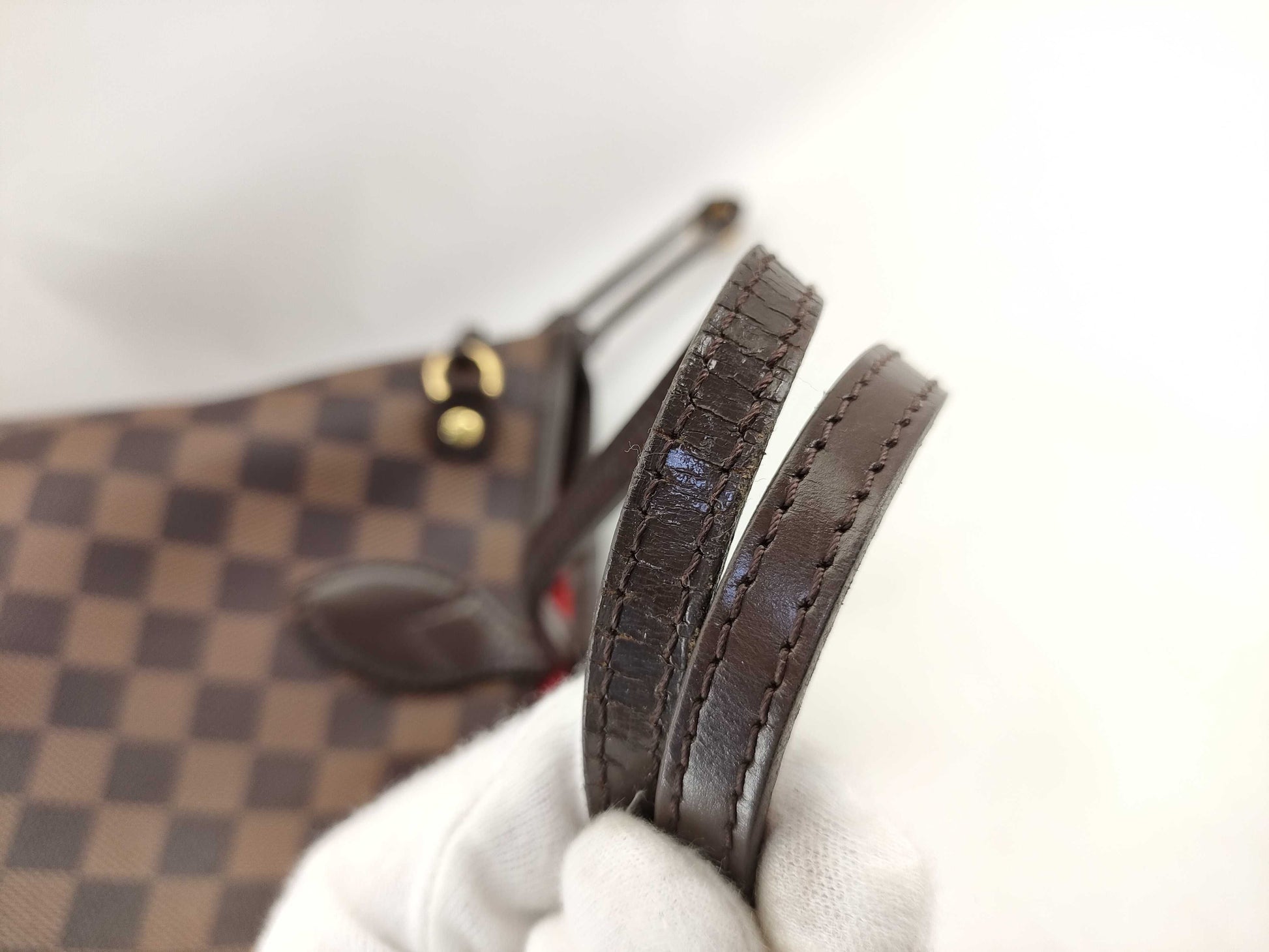 LOUIS VUITTON Damier M40155 Monogram Neverfull PM Tote Bag Handbag