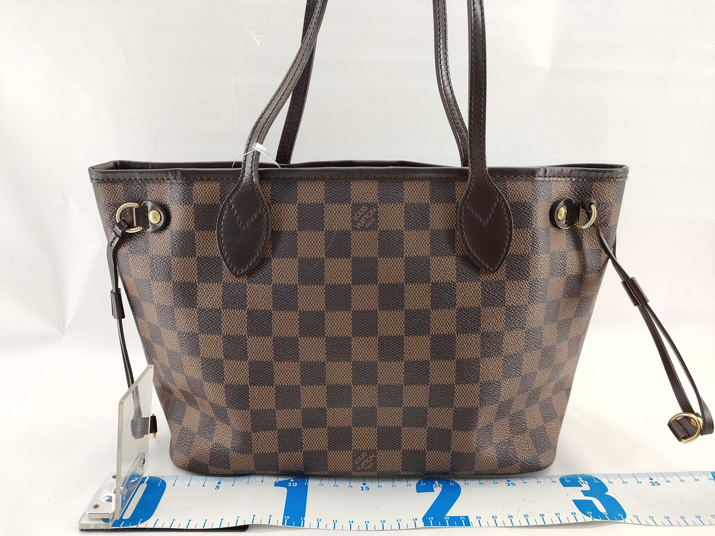 LOUIS VUITTON Damier M40155 Monogram Neverfull PM Tote Bag Handbag