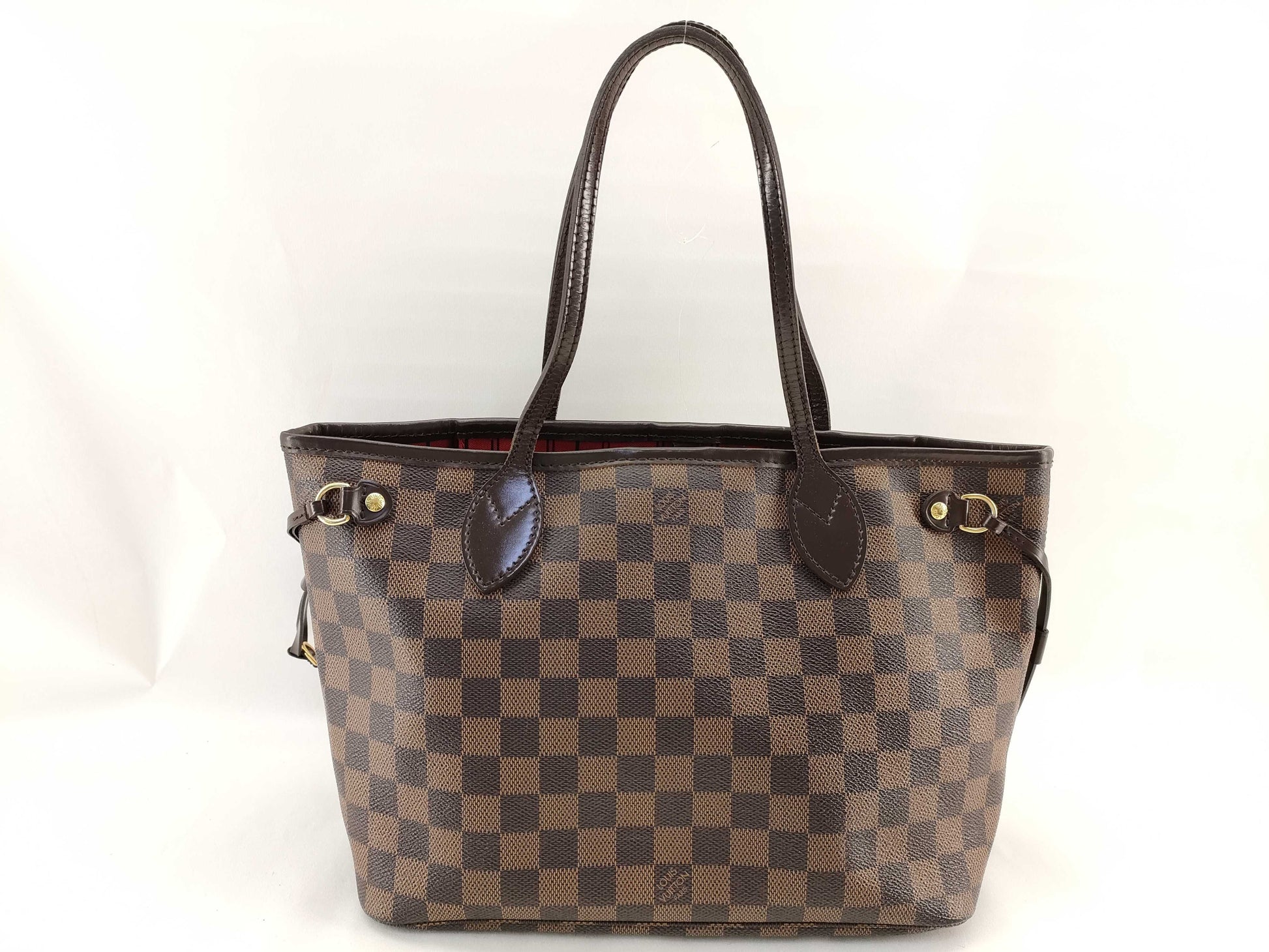 LOUIS VUITTON Damier M40155 Monogram Neverfull PM Tote Bag Handbag