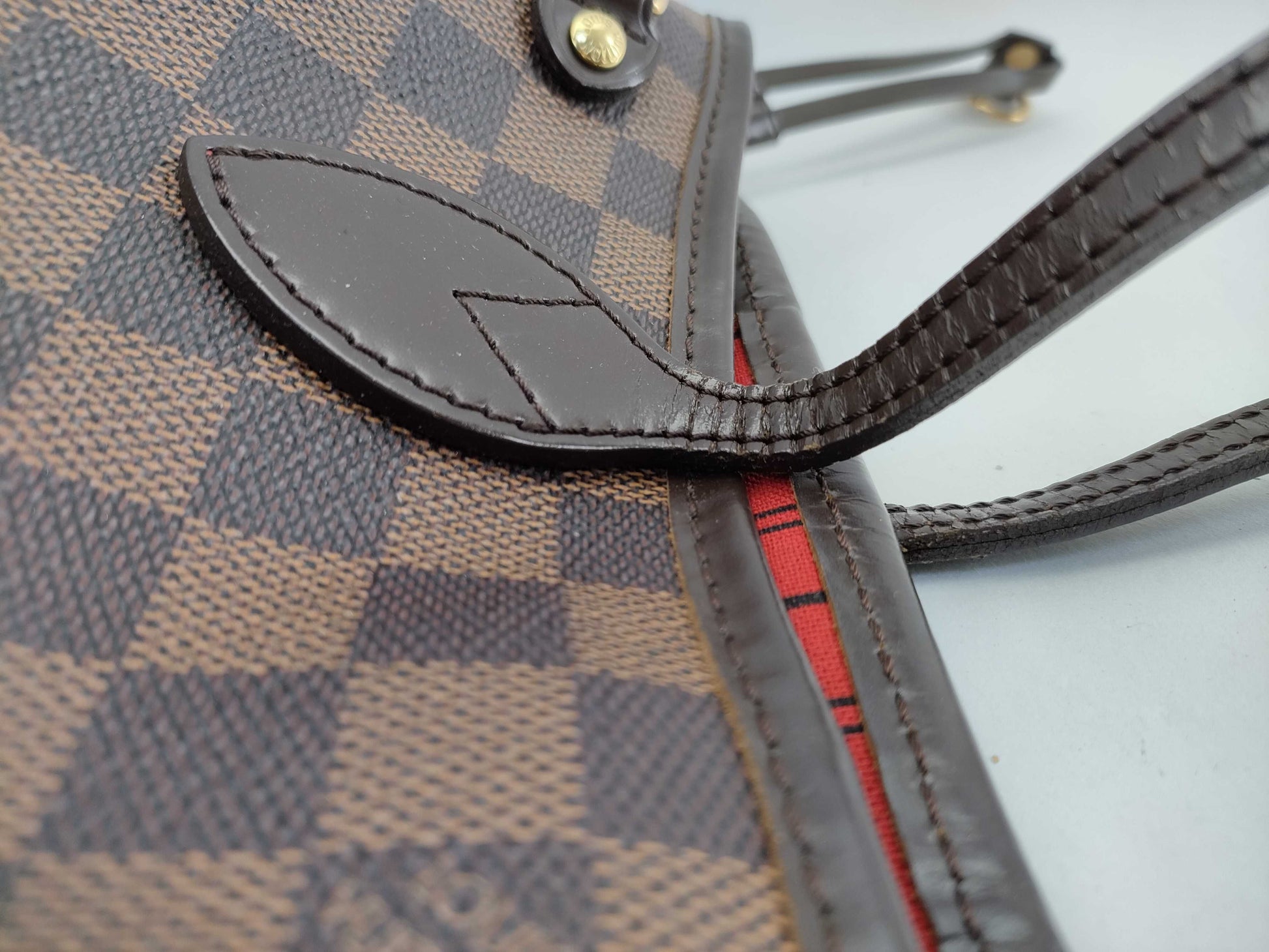 LOUIS VUITTON Damier M40155 Monogram Neverfull PM Tote Bag Handbag