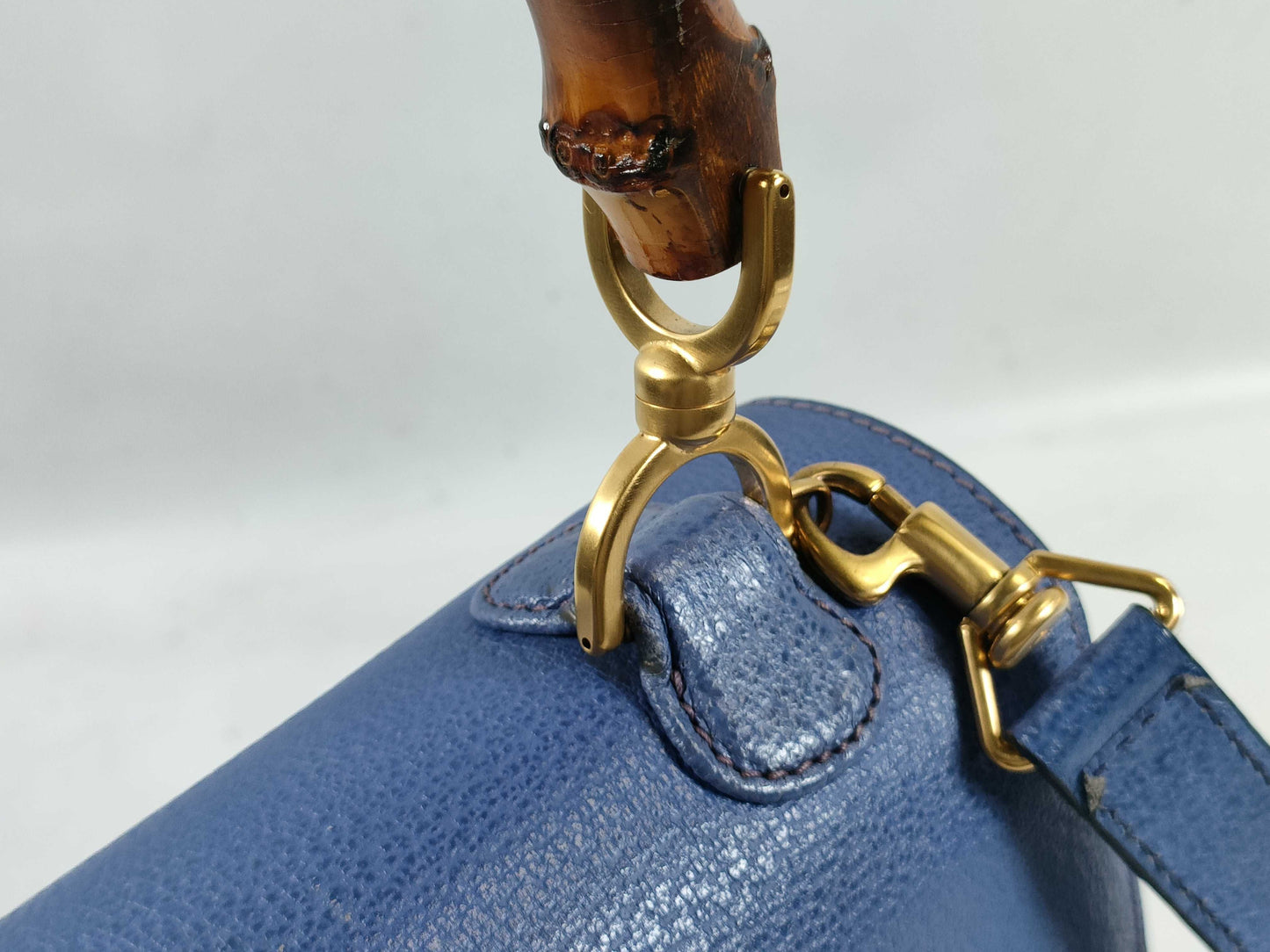GUCCI Bamboo 00020290633 2WAY Purple Handbag