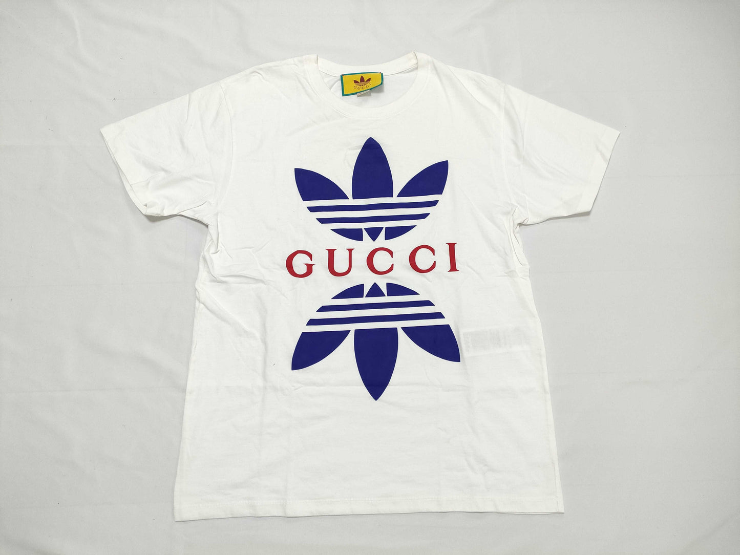 GUCCI Adidas Trefoil T-shirt White/Blue T-shirt