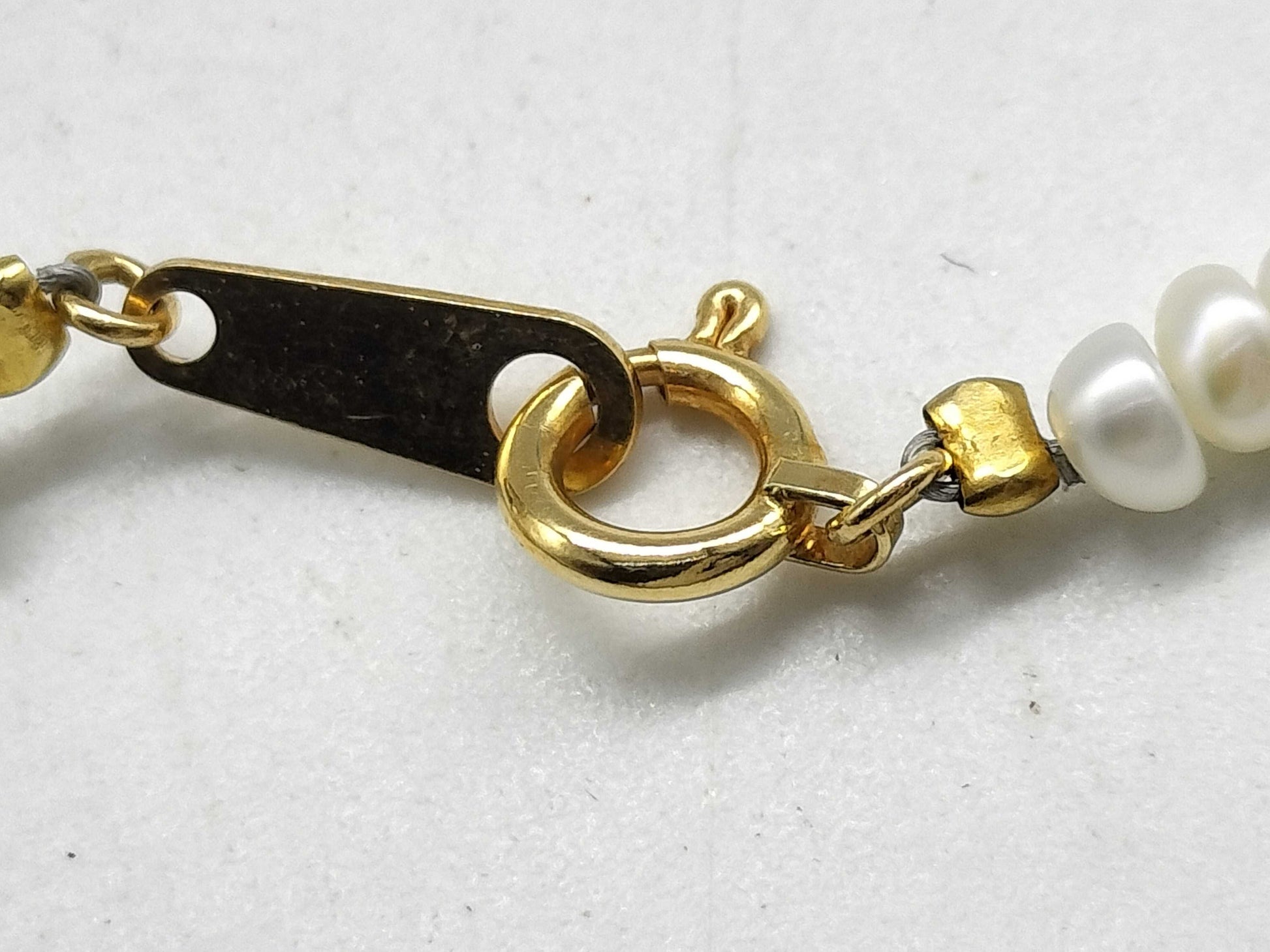 Pearl diameter: Approx. 2.8mm-3.3mm / 6.7mm, K18/METAL, 6.1g, Necklace