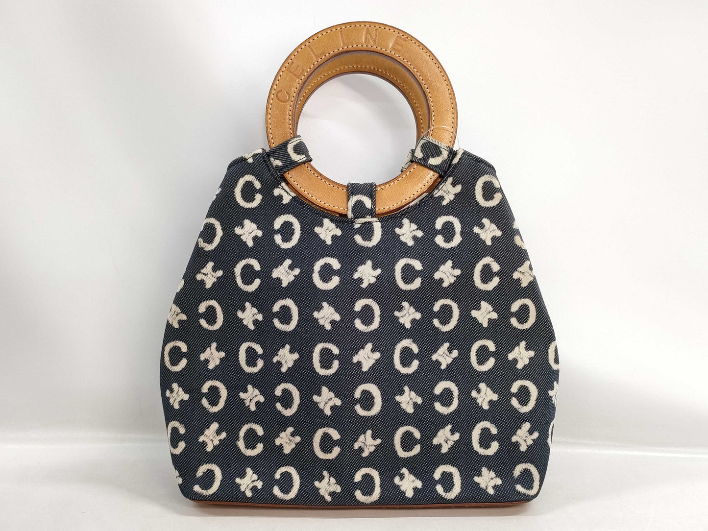 CELINE Macadam Denim Handbag
