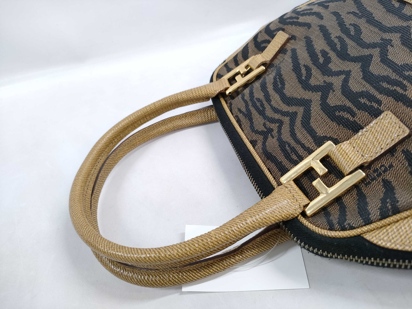 FENDI Zucca Pattern Zebra 2-Way Bag Handbag