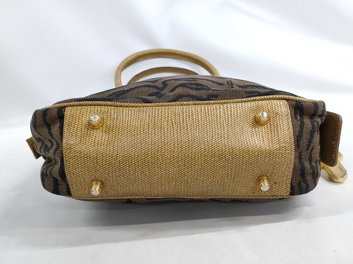 FENDI Zucca Pattern Zebra 2-Way Bag Handbag