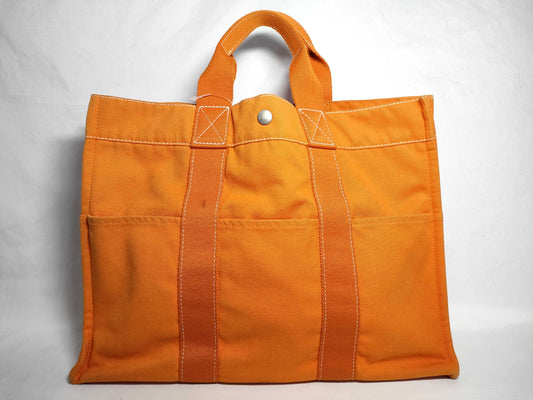 HERMES Foule Tou Hawaii Limited Orange Tote Bag