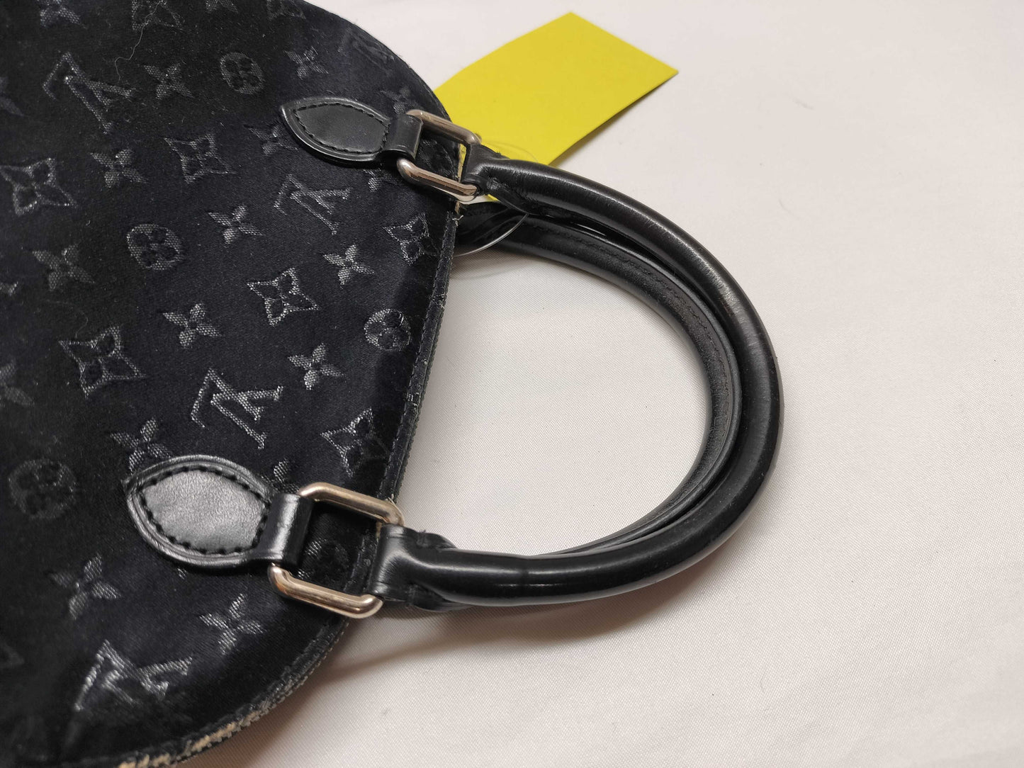 LOUIS VUITTON Monogram Mini Satin Little Alma Noir Handbag