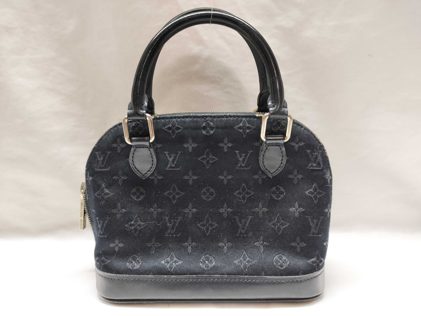 LOUIS VUITTON Monogram Mini Satin Little Alma Noir Handbag