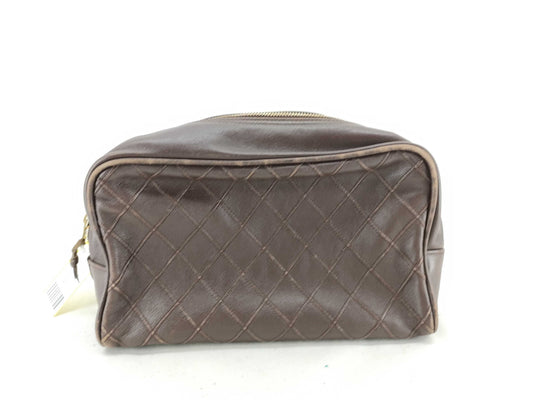 CHANEL Matelasse Pouch Matelasse Brown Clutch Bag
