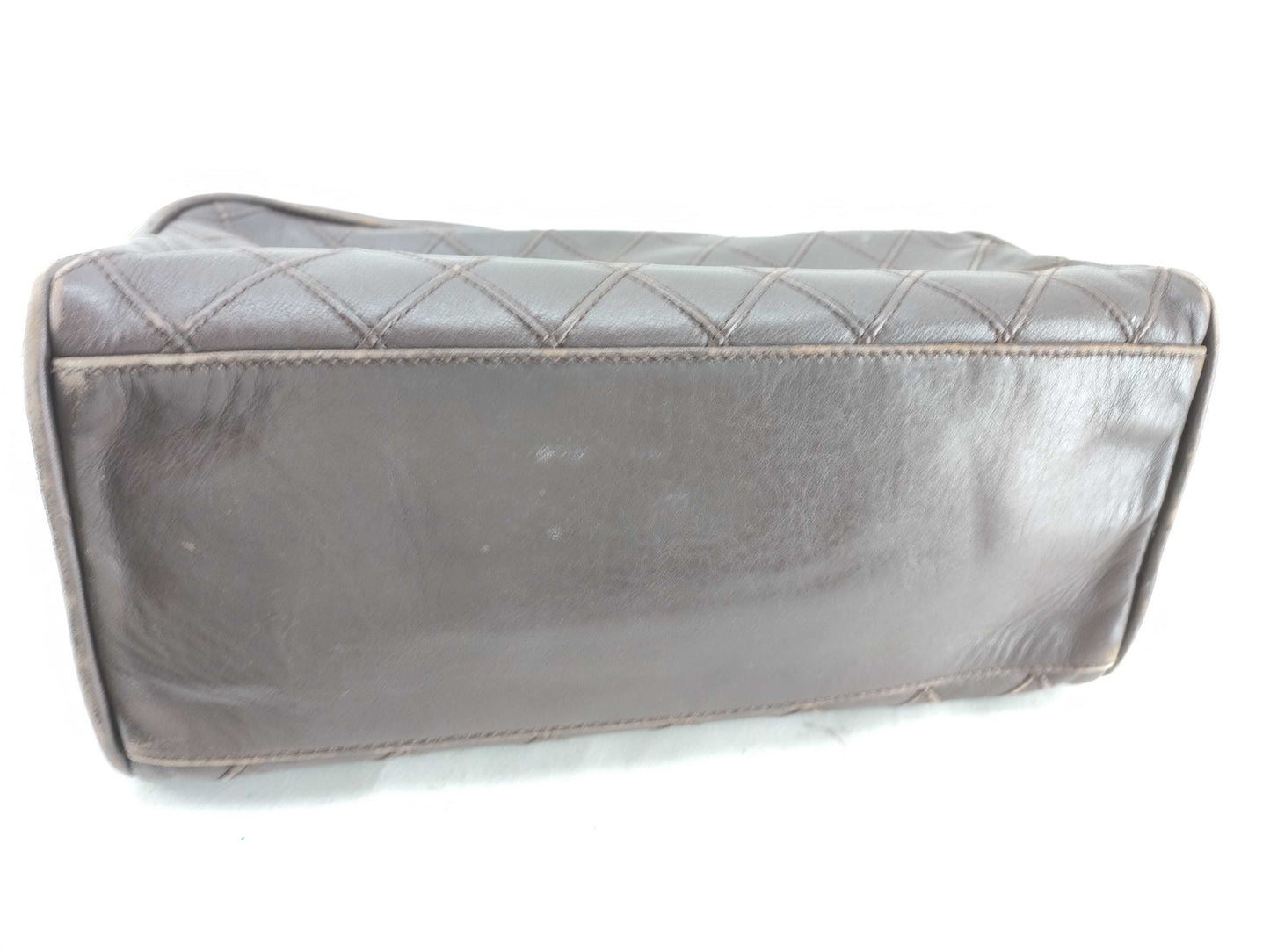 CHANEL Matelasse Pouch Matelasse Brown Clutch Bag