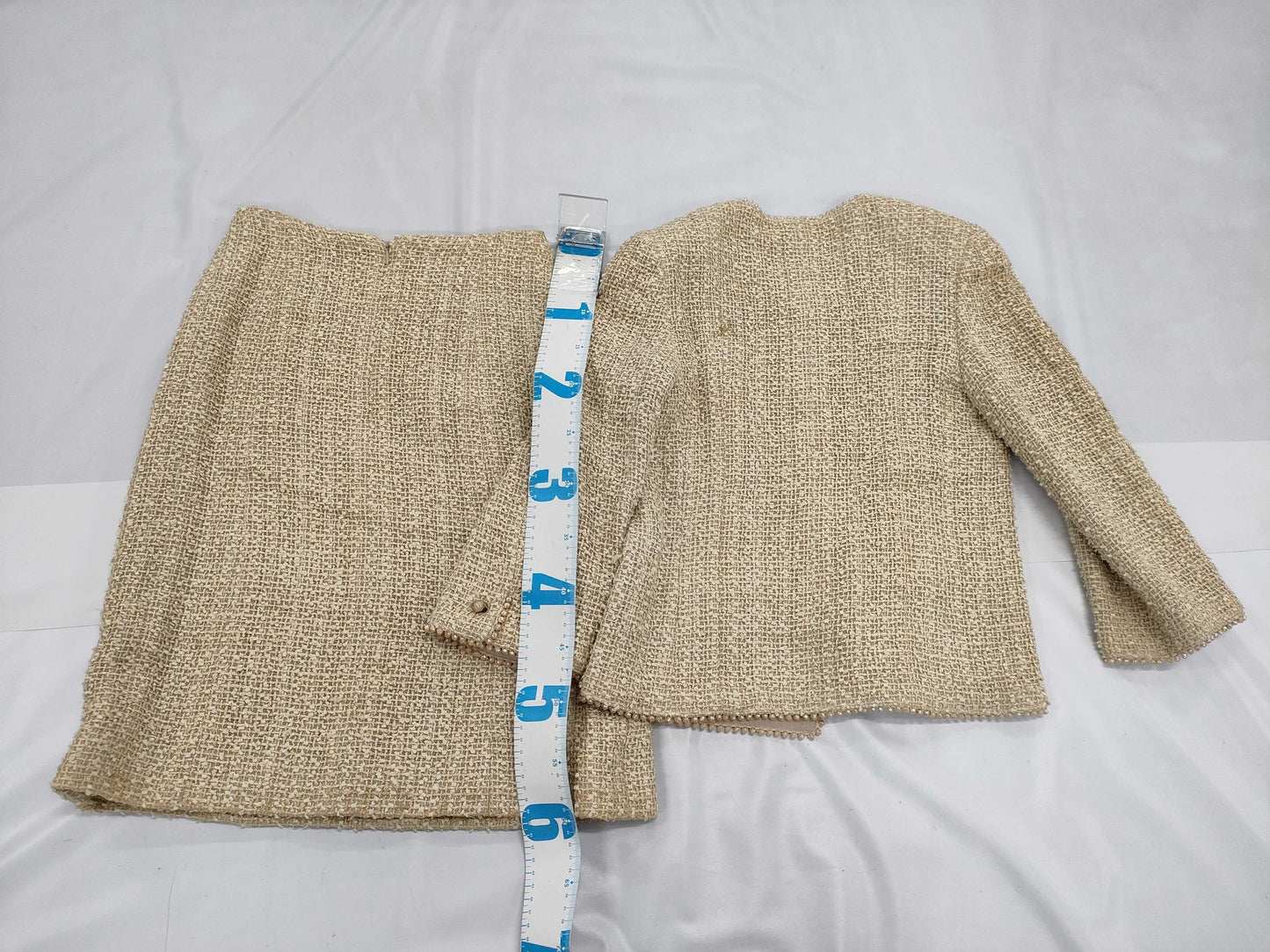 CHANEL Tweed Jacket/Skirt Set Other Apparel