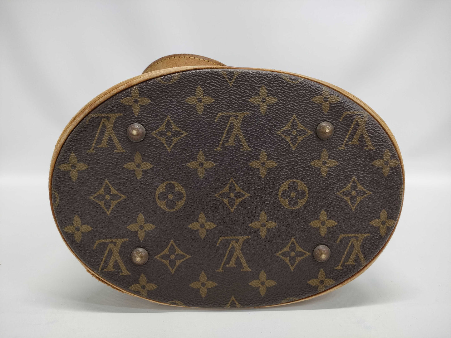LOUIS VUITTON Monogram Bucket PM Tote Bag with Pouch