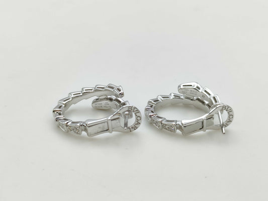 BVLGARI Serpenti Diamond WG AU750 8.8g Earrings