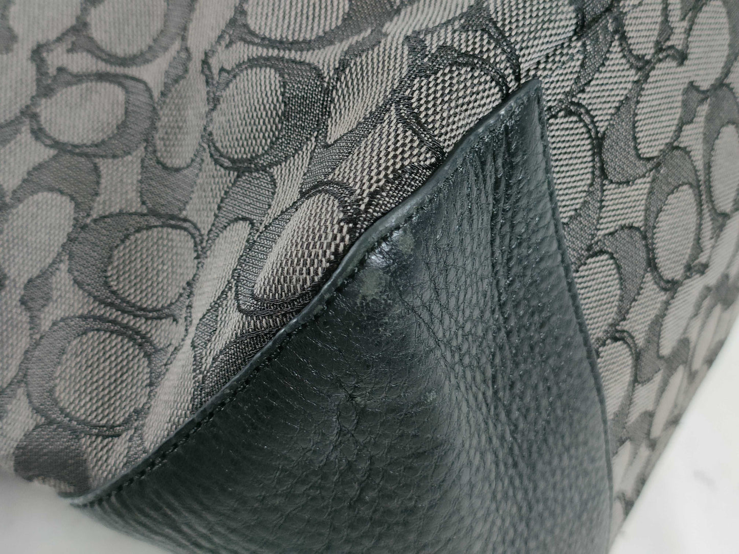 COACH Signature Canvas and Leather Tote Bag