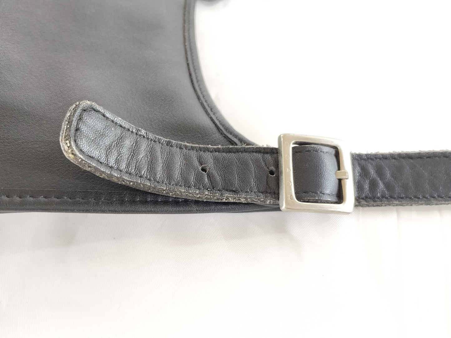 COACH All Leather Black 9135 Shoulder Bag
