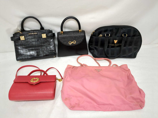 PRADA Nylon Michael Kors/Hanae Mori/Valentino 5-Piece Handbag