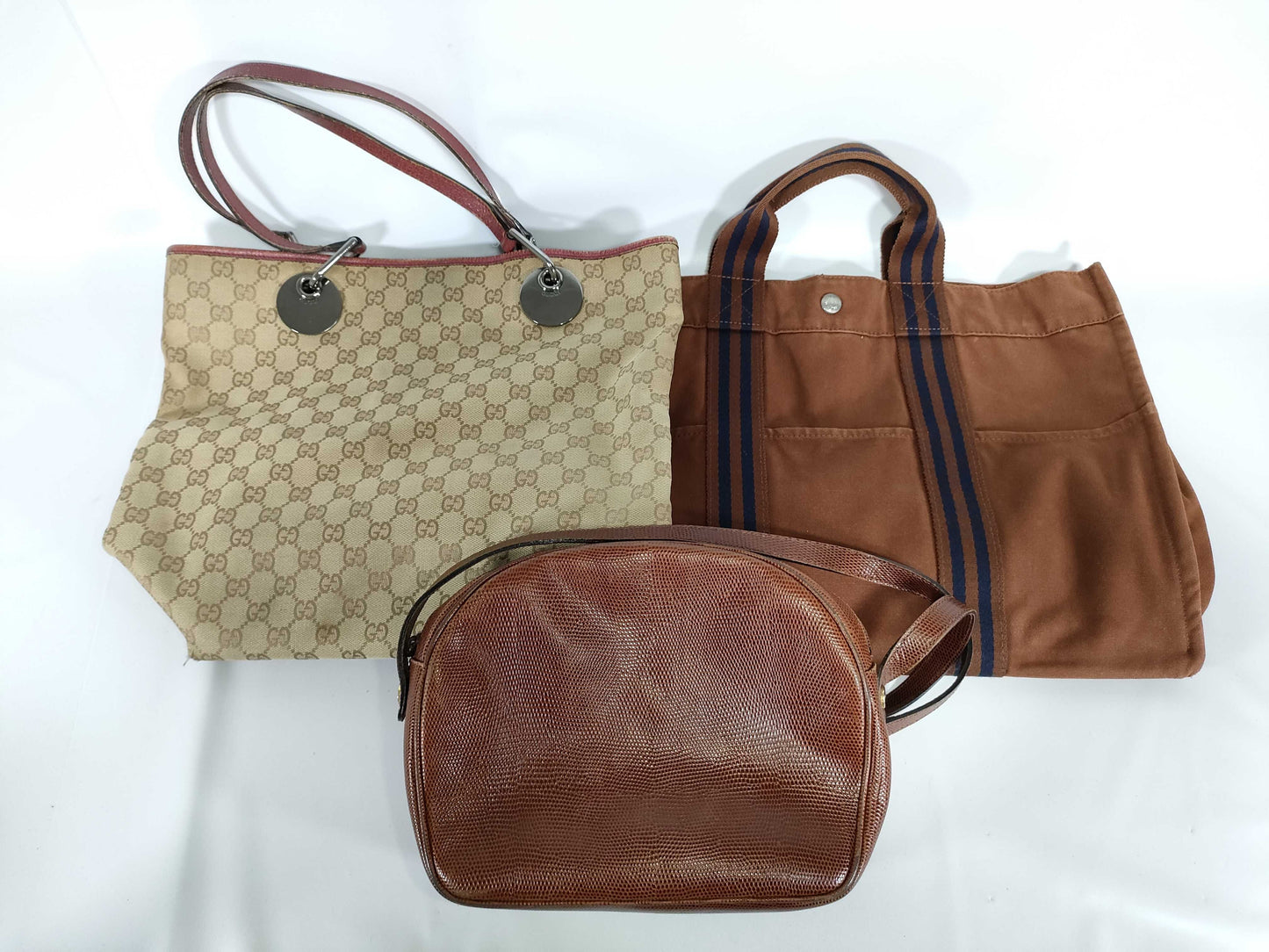 HERMES Gucci/Ferragamo shoulder bag set