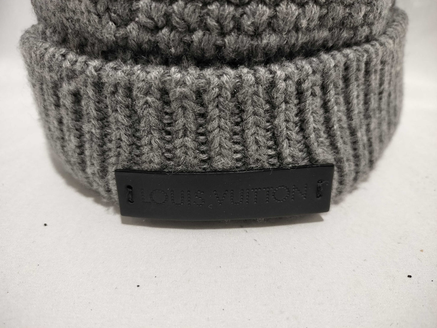 LOUIS VUITTON Knit Hat Gray Other Accessories