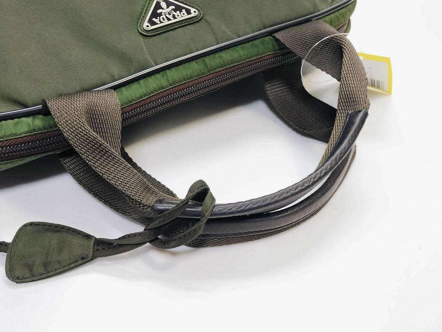 PRADA Nylon Boston Bag Khaki Business Bag