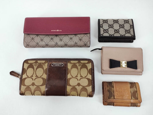 COACH wallet, key case, Kate Spade, Patrick Cox, and other wallets