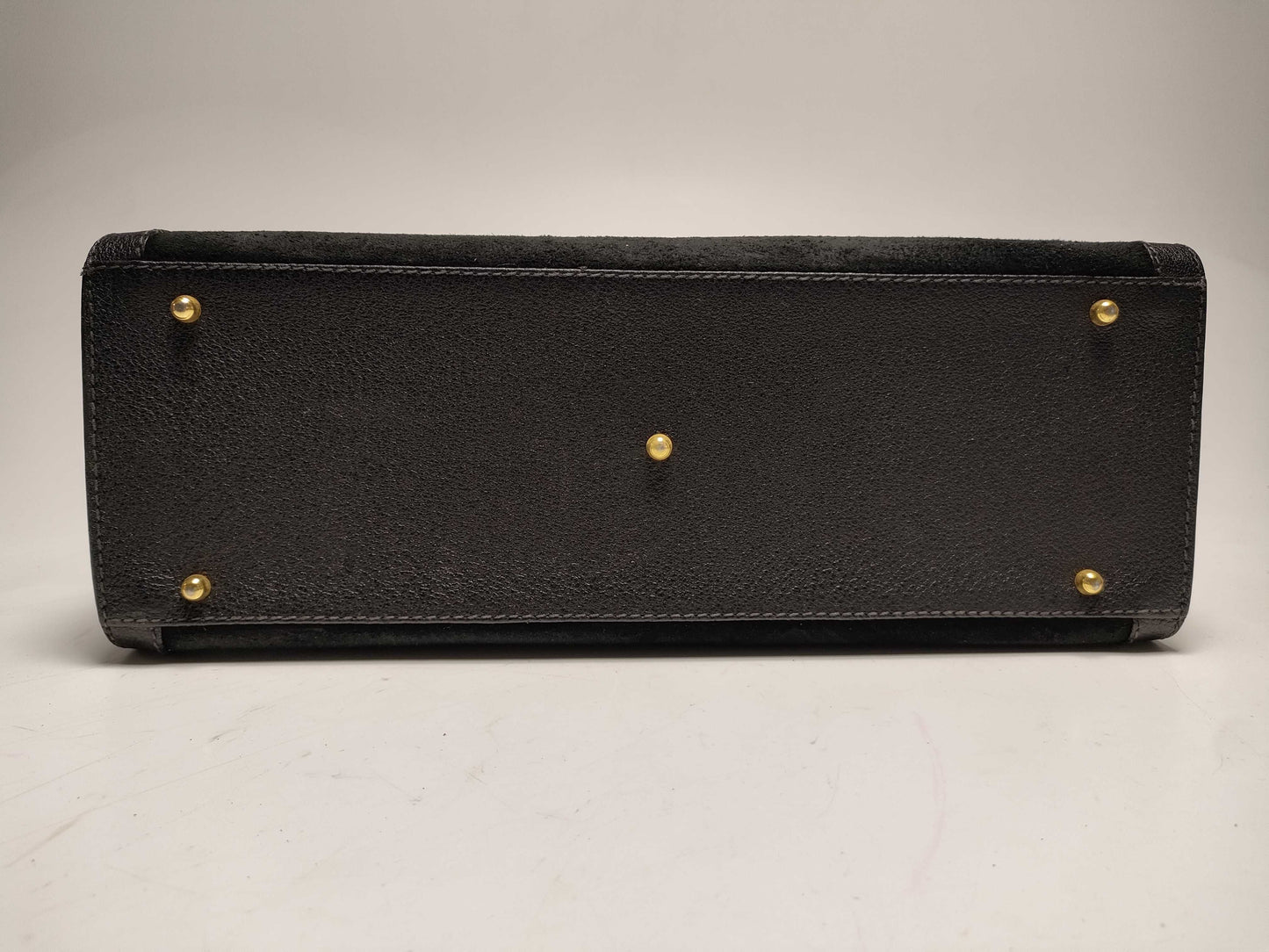 GUCCI Bamboo Suede Handbag
