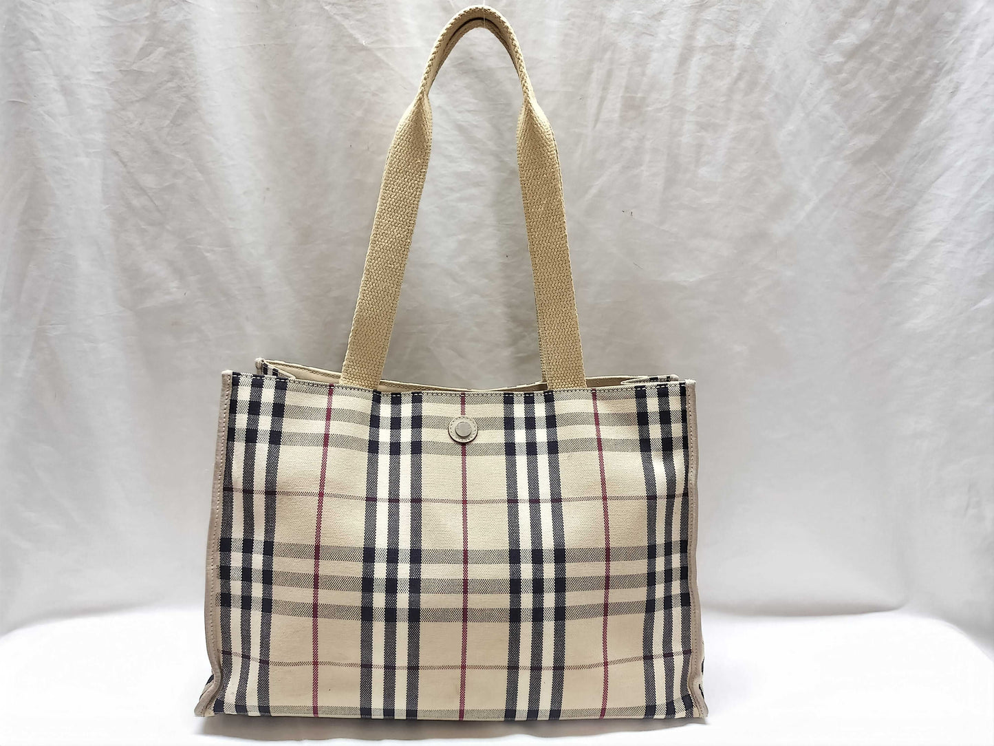 BURBERRY Nova Check Canvas Tote Bag