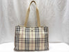 BURBERRY Nova Check Canvas Tote Bag