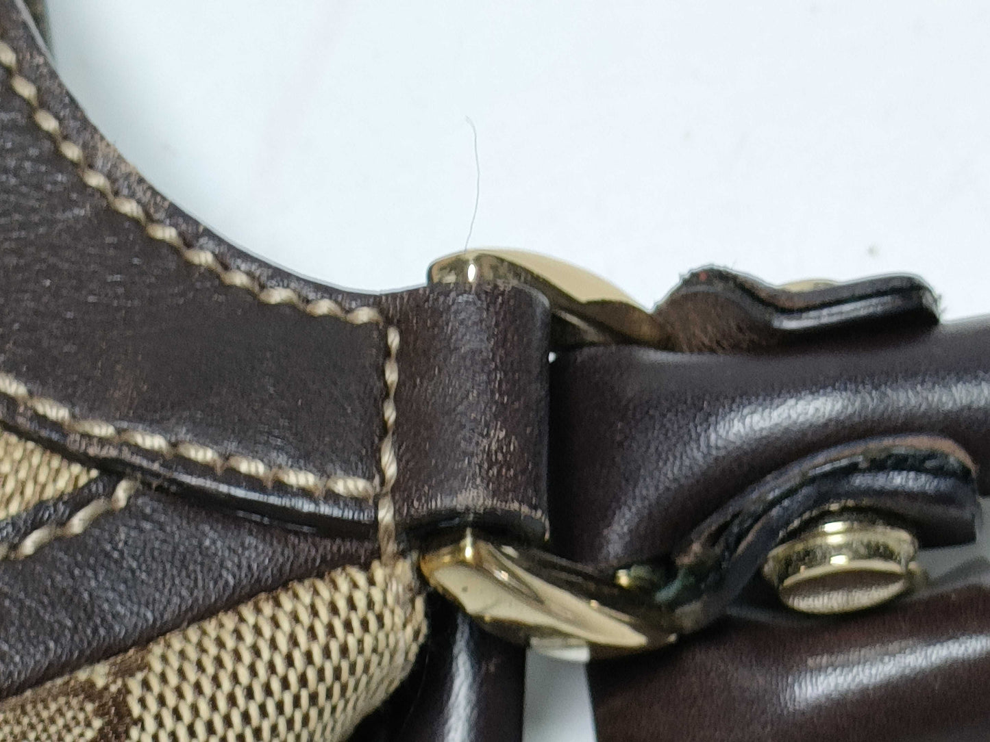 GUCCI GG Canvas 189835 Abby Handbag