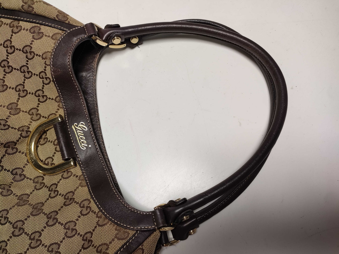 GUCCI GG Canvas 189835 Abby Handbag