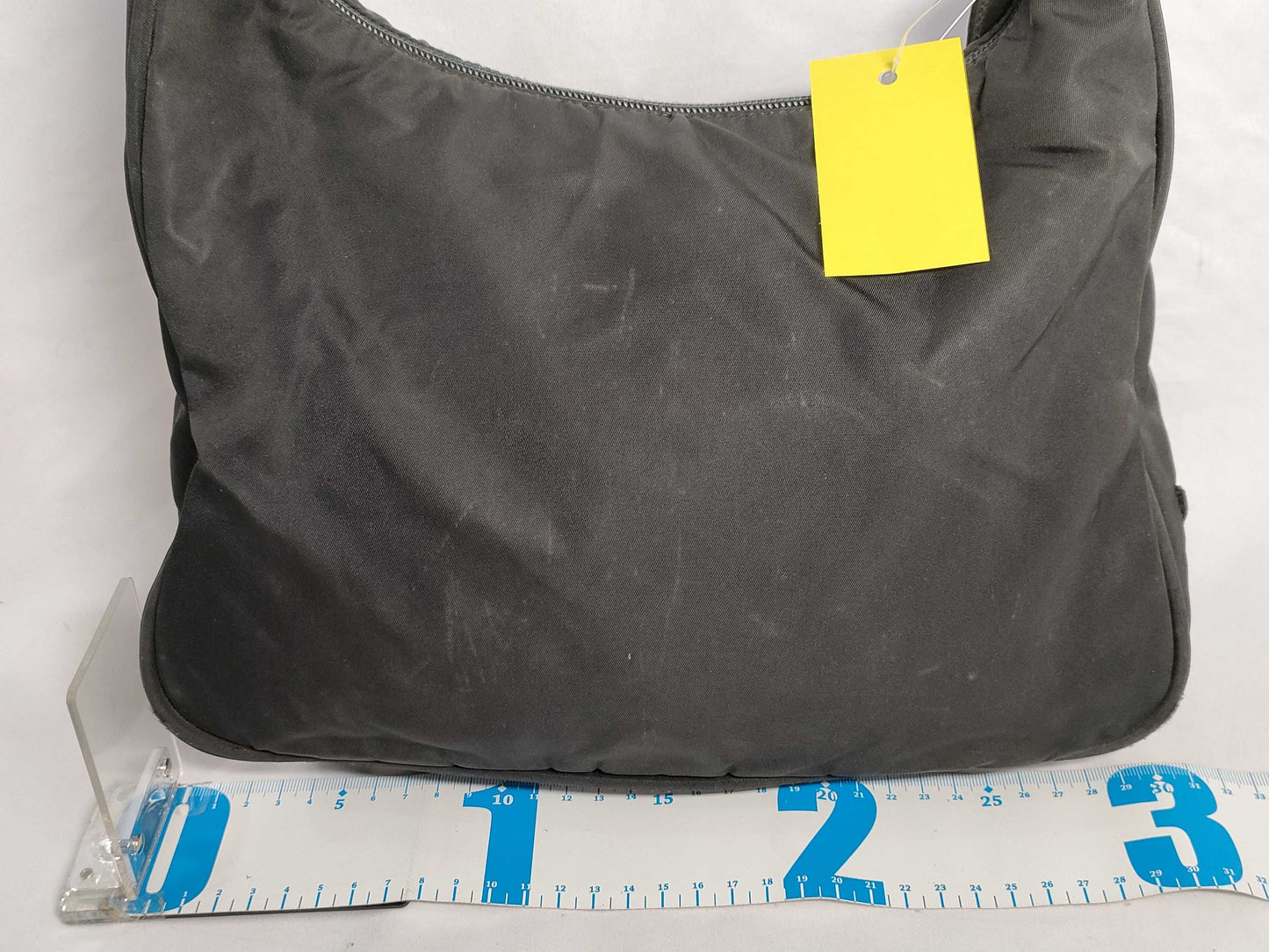 PRADA Nylon One-Shoulder Side Plate Shoulder Bag