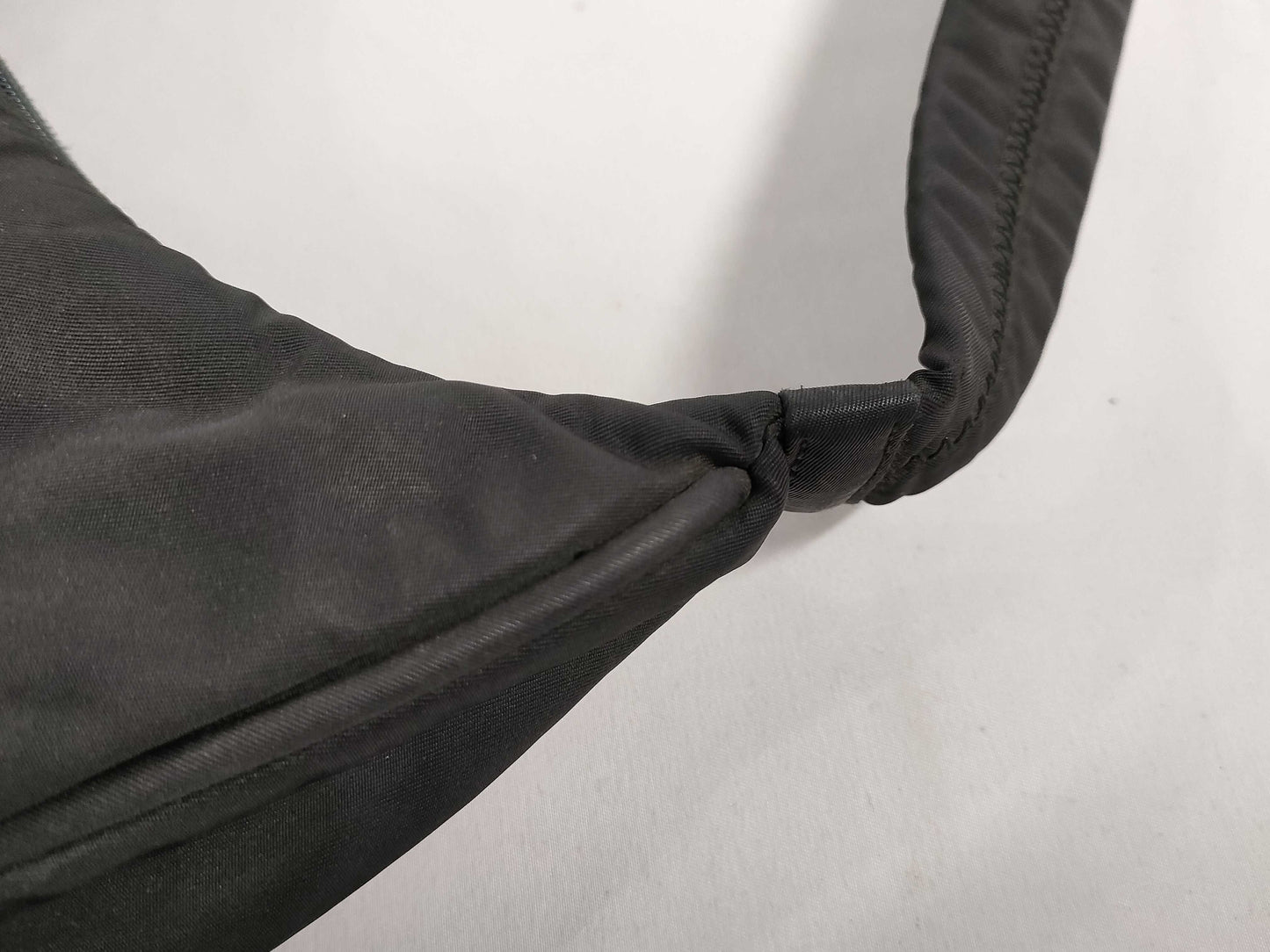 PRADA Nylon One-Shoulder Side Plate Shoulder Bag