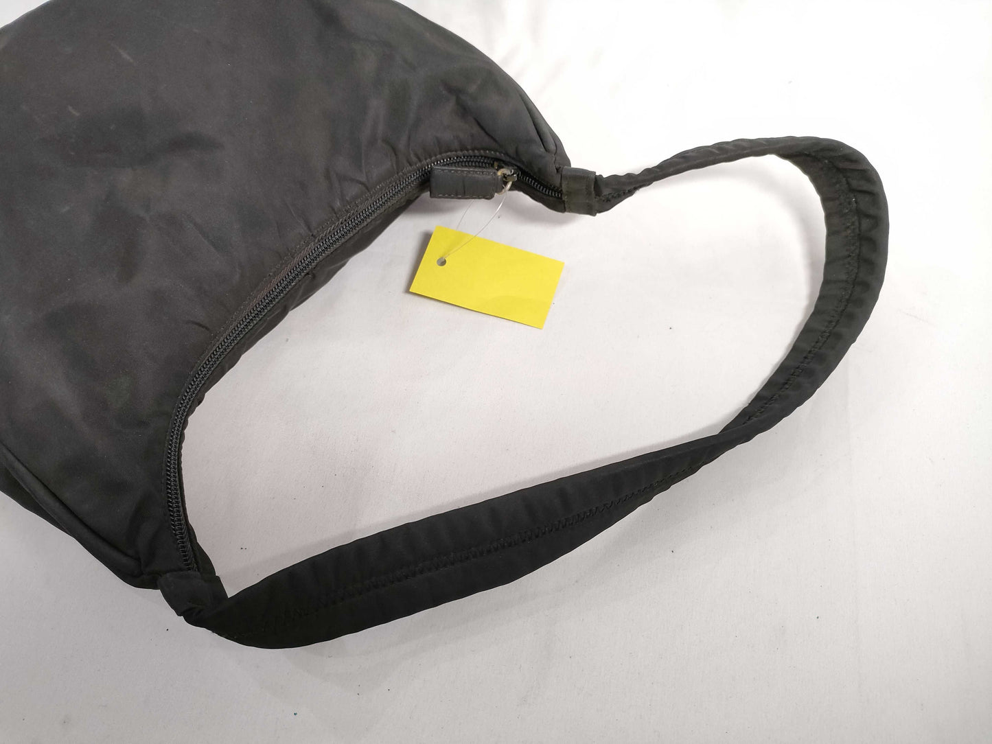 PRADA Nylon One-Shoulder Side Plate Shoulder Bag
