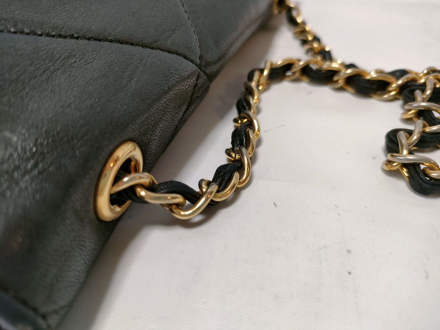 CHANEL Lambskin Vintage Chain Shoulder Bag