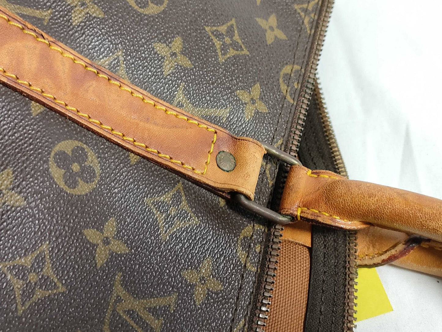 LOUIS VUITTON Monogram M41424 Keepall 55 Boston Bag with Broken Zipper