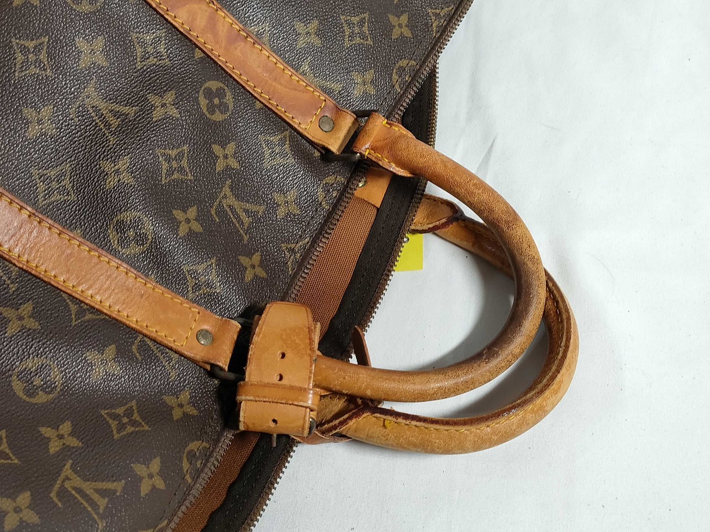 LOUIS VUITTON Monogram M41424 Keepall 55 Boston Bag with Broken Zipper
