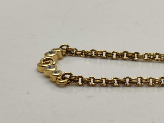 Dior CD Logo Light Stone Necklace