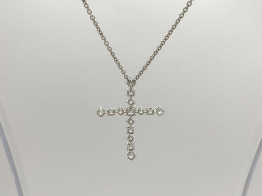 HARRY WINSTON Cross Diamond PT950 10.3g Necklace