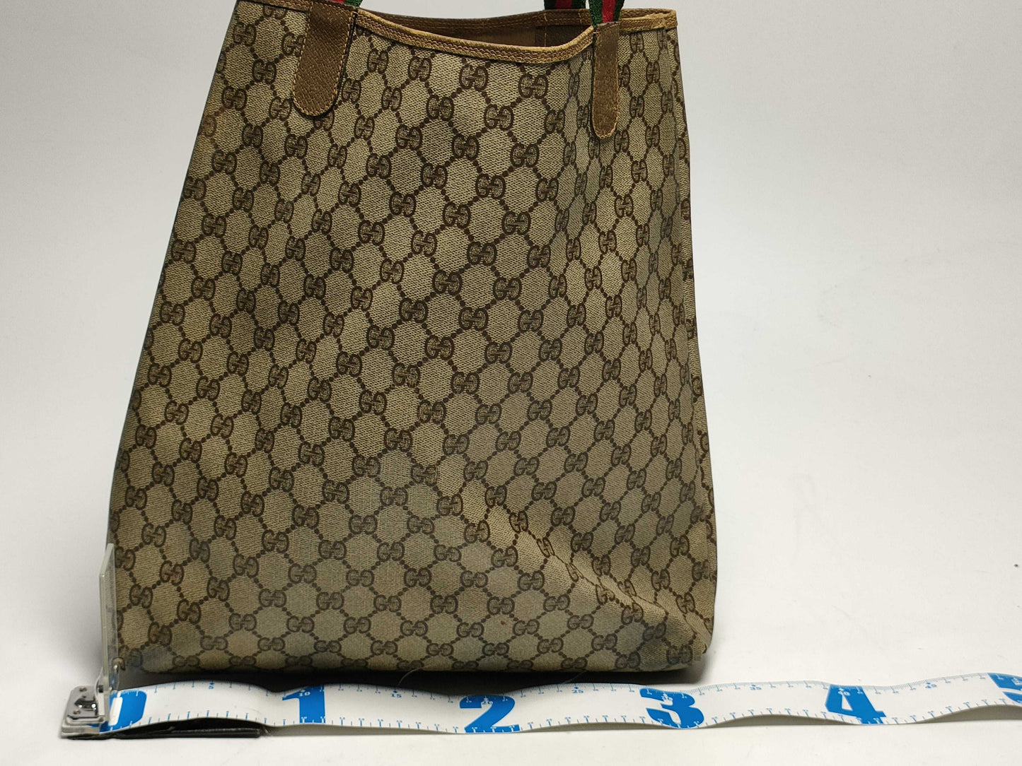 GUCCI GG Supreme Sherry Line Tote Bag