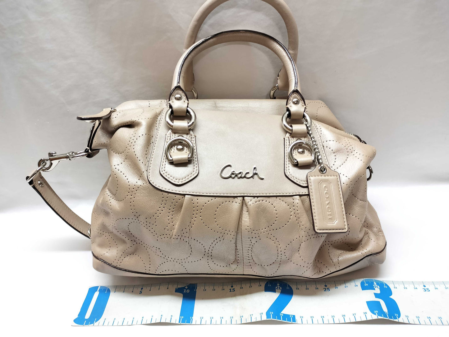 COACH Furla Leather Handbag Tote Bag 3-Piece Set