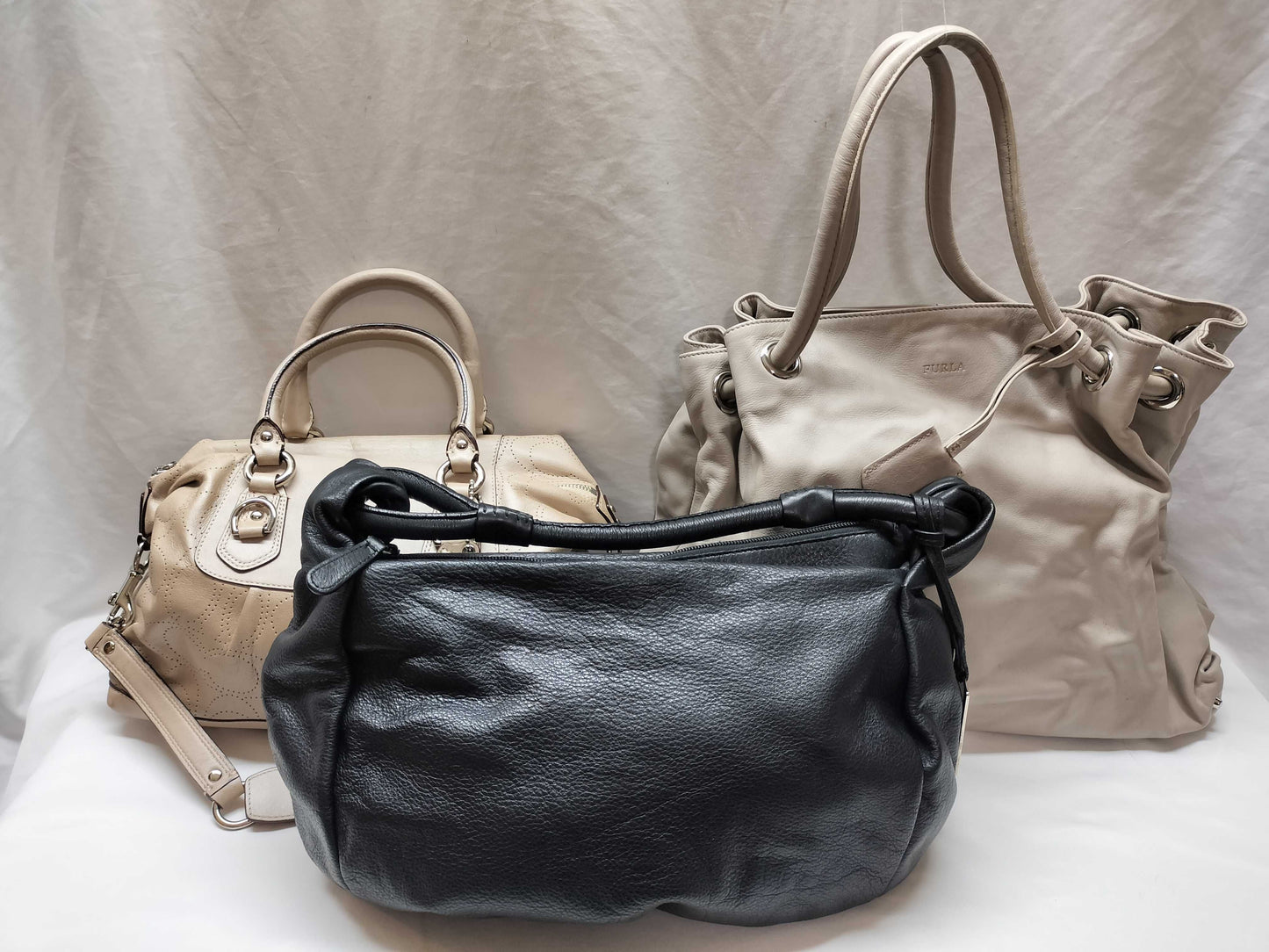 COACH Furla Leather Handbag Tote Bag 3-Piece Set