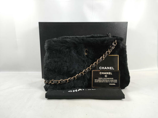 CHANEL Coco Mark CHANEL Coco Mark Rabbit Fur Chain Shoulder Bag Shoulder Bag