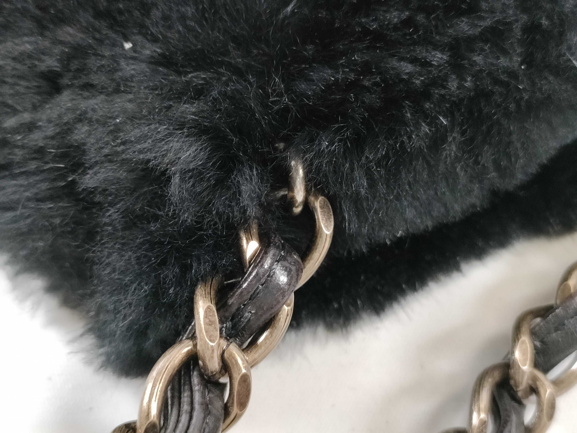 CHANEL Coco Mark CHANEL Coco Mark Rabbit Fur Chain Shoulder Bag Shoulder Bag