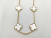 Van Cleef&Arpels Vintage Alhambra Shell 10P YG AU750 25.2g Necklace