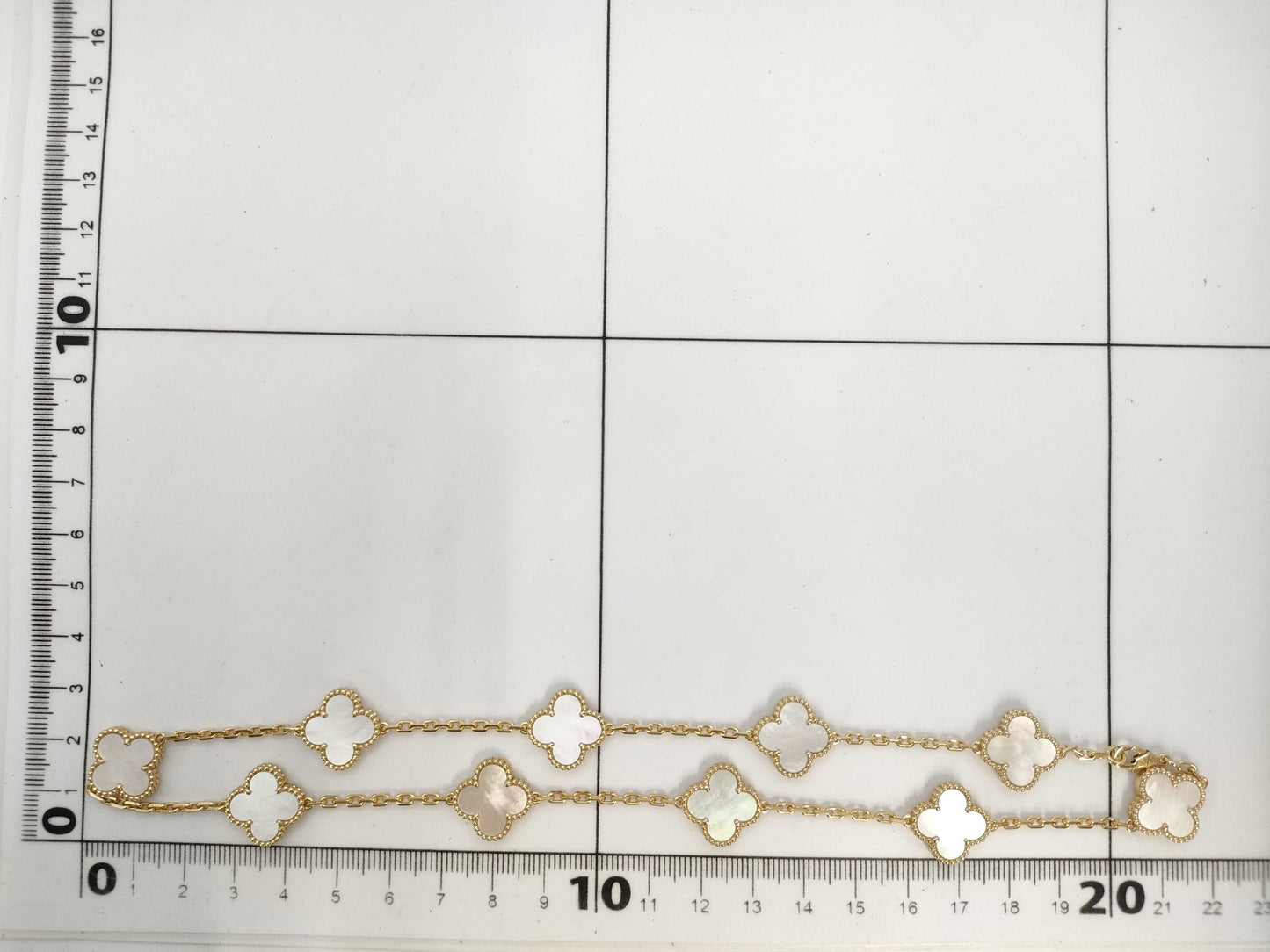 Van Cleef&Arpels Vintage Alhambra Shell 10P YG AU750 25.2g Necklace