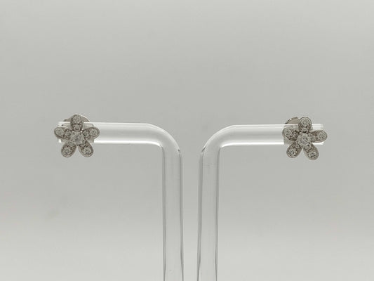 Van Cleef&Arpels Socrates Diamonds WG AU750 3.2g Earrings