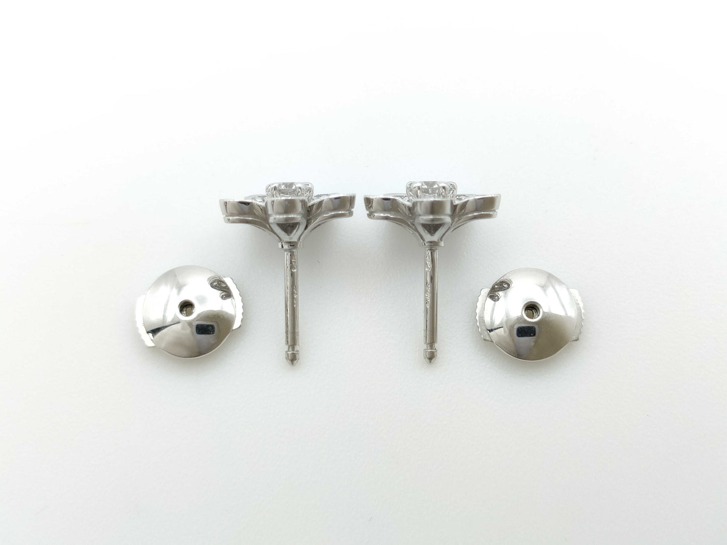 Van Cleef&Arpels Socrates Diamonds WG AU750 3.2g Earrings