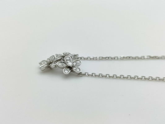 Van Cleef&Arpels Socrates Triple Diamond WG AU750 7.2g Necklace